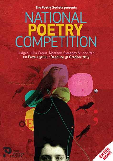 How to Design a Flyer Poetry Competition, Competition Poster, Carol Ann Duffy, Npc Competition, Poetry Magazine, 31 October, First Prize, How To Design, Writing Tips