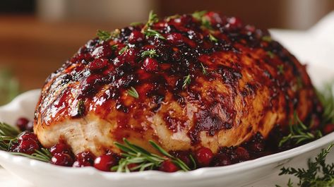 Christina Ferrare Turkey Recipe, Cranberry Orange Turkey Breast Crockpot, Slow Cooker Cranberry Turkey Breast, Cranberry Orange Glazed Turkey, Turkey With Cranberry Glaze, Cranberry Orange Turkey Breast, Cranberry Turkey Breast Crockpot, Turkey Breast Christmas Dinner, Turkey And Cranberry Recipes