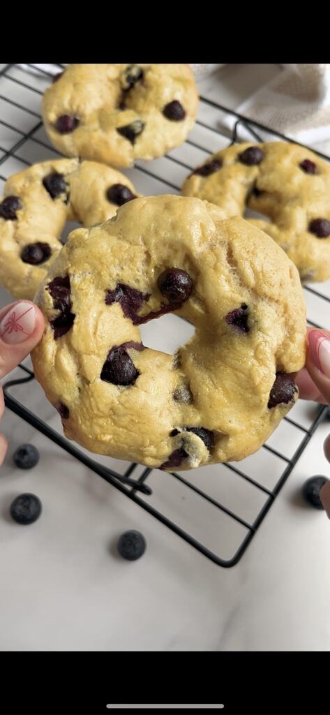 Soft, Gluten Free Blueberry Bagels Grain Free Flour Blend, Blueberry Bagels, Blueberry Bagel, Gluten Free Flour, Plain Greek Yogurt, Ripe Banana, D B, Best Breakfast, Bagels