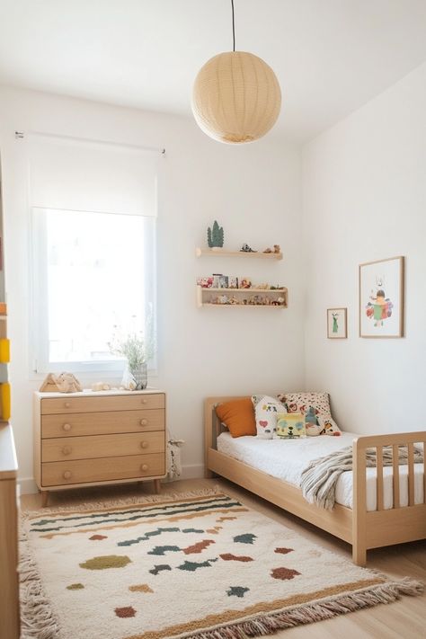 15 Tranquil Scandi Decor Ideas for Every Room in Your Home – Everyday Inspo Scandinavian Toddler Room, Scandinavian Girls Bedroom, Diy Toddler Bedroom, Scandinavian Bedroom Minimalist, Scandi Minimalist Home, Minimalist Kids Bedroom, Scandinavian Kids Bedroom, Kids Room Minimalist, Toddler Shared Room