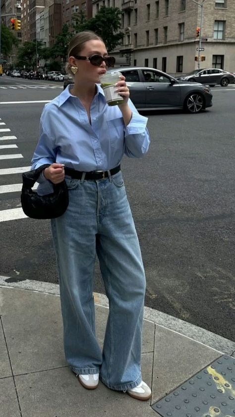 European Spring Outfits 2024, Summer Street Style 2024, Ethereal Aesthetic Fashion, Paris Summer Outfits, Nyc Street Style Summer, Every Other Thursday, Oversize Jeans, Europe Wallpaper, Wide Leg Trousers Outfit