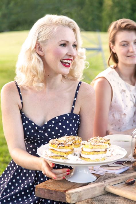 Yogurt And Banana, Abbey Sharp, Pineapple Yogurt, Banana Filling, Free Fruit, Tv Personality, Grilled Pineapple, Think Food, On The Grill