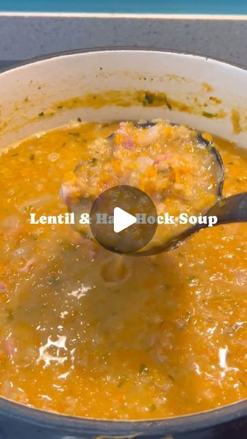 Lauren Gourlay on Instagram: "LENTIL & HAM HOCK SOUP 

Ham hock or ham hough? Whatever way you say or spell it, it’s delicious! 

This has gotta be up there with my most popular recipe posts, let me know if it’s a favourite of yours ❤️

If you haven’t tried this recipe - get on it 😉

Ingredients 
- 300g lentils 
- 1 x ham hock 
- 4 x ham stock cubes 
- 3 x litres of water 
- 1/2 x turnip 
- 2 x carrots 
- 2 x onions 
- 2 x bay leaves 
- large handful parsley 

Method
1. Rinse out lentils with water, until the water is clear after rinsing (you can leave them soaking for 30 mins then rinse if you want but not necessary) 
2. Grate turnip and carrots, finely chop onion and add to large soup pot on top of ham hock 
3. Add bay leaves, stock & lentils to soup pot with veg
4. Cook on medium heat Turnip And Carrots, Soup Ham, Ham Stock, Ham Hock Soup, Ham And Lentil Soup, Ham Hock Recipes, Ham Hock, Dinner This Week, Bay Leaves