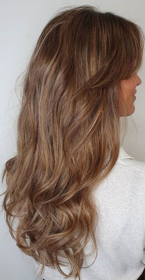 19. Caramel shortbread balayage Looking for your new hair color to try in this season? If you can’t decide blonde or brown, well we... Honey Brown Hair Color, Bored Board, Honey Brown Hair, Dreamy Aesthetic, Bronde Hair, Brown Hair Inspo, Hair Color Caramel, Gorgeous Hair Color, Caramel Hair