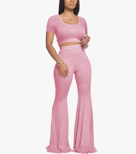 2 Piece Outfits For Women, Ladies Outfits, Sweat Suits, Track Suits, Plus Size Bodycon, Women Workout, Bodycon Jumpsuit, Pant Sets, High Waisted Flares