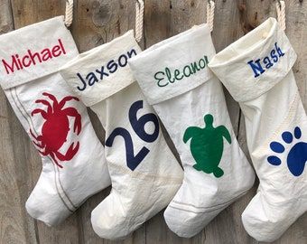 Recycled Sail Bags, Nautical Signal Flags, Recycled Sails, Nautical Flag, Recycled Sailcloth, Sail Bag, Stocking Designs, Nautical Christmas, Signal Flags