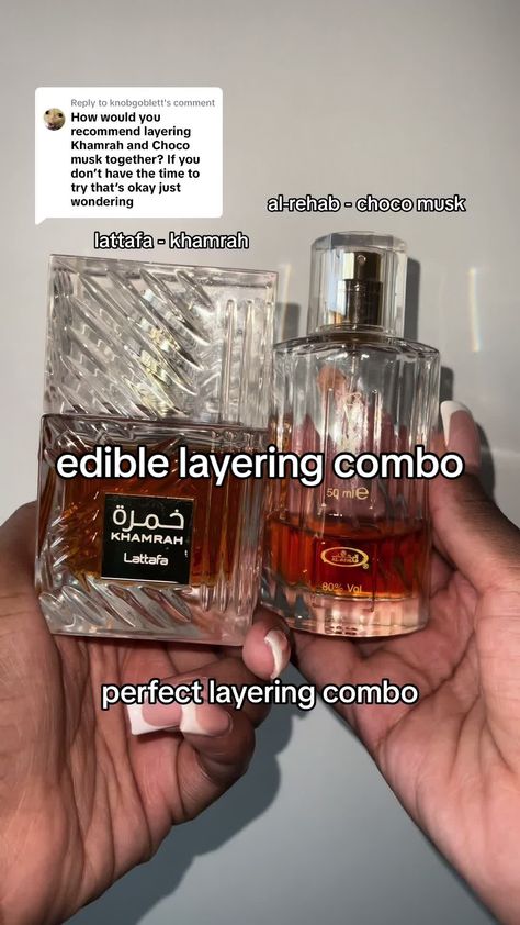 TikTok · anika.niks | fragrance Choco Musk Combo, Choco Musk Perfume Combo, Perfume Layering Combinations, Choco Musk, Perfume Layering, Seductive Perfume, Fragrance Lab, Fragrances Perfume Woman, Perfume Collection Fragrance