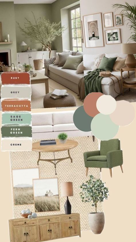 Sage Green Den, Sage Green Living Room Ideas, Green Living Room Ideas, Sage Green Living Room, Green Living Room, Family Room Design, Med Spa, Living Room Ideas, Green Living