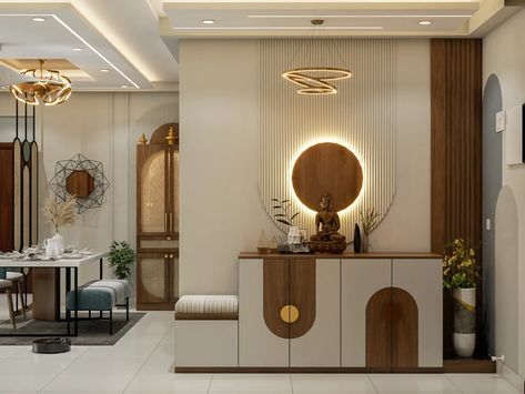 Entrance Unit Design, Small Partition Design Living Rooms, Foyer Design With Storage, Foyer Area Wall Design, Foyer Modern Design, Foyer Partition Design, Modern Lobby Design Entrance, Shoe Unit Design, Modern Luxury Partition Design