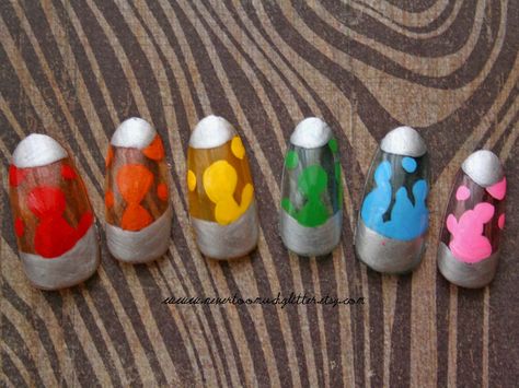 Lava Lamp Nails, Insane Nails, Nails 70s, Quirky Nail Art, Lamp Nails, Everyday Nails, Smart Nails, Neat Nails, Latest Nail Designs