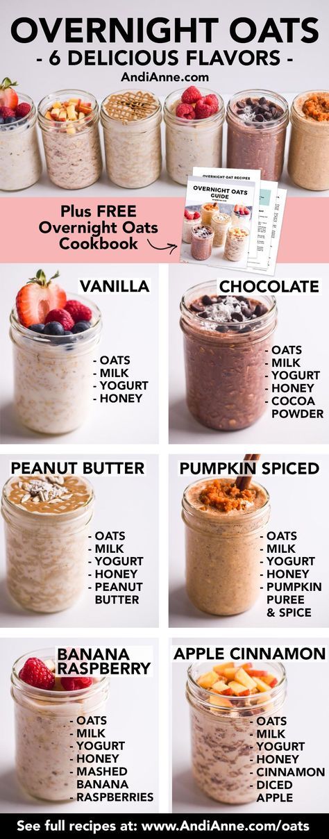 Healthy Ish Recipes, Overnight Oats Recipe Easy, Makanan Rendah Kalori, Resepi Biskut, Oat Recipes Healthy, Easy Overnight Oats, Resep Smoothie, Overnight Oats Recipe Healthy, Resep Diet