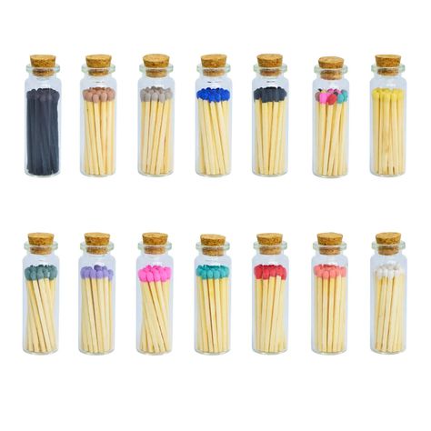 Wholesale Small Match Bottles - Safety Matches in Jars with Striker for your store - Faire Rose Dome, Match Jar, Match Bottle, Zodiac Candles, Match Striker, Match Holder, Custom Matches, Candle Safety, Candle Matches