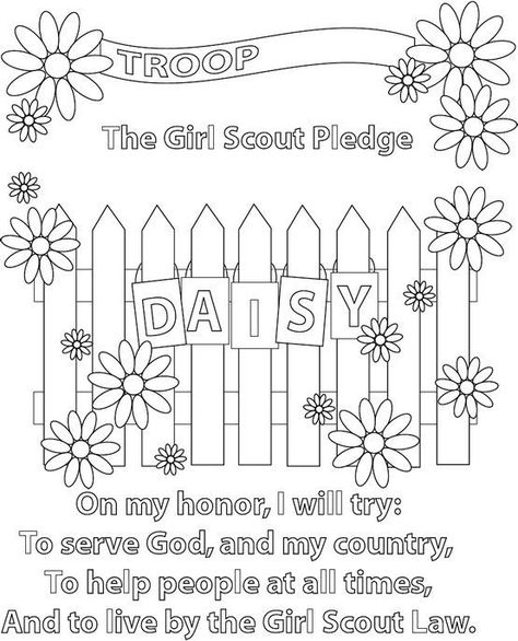 Girl Scout Daisy Petals, Girl Scout Daisy Activities, Girl Scout Meeting Ideas, Girl Scout Promise, Scout Law, Girl Scout Law, Girl Scout Troop Leader, Brownie Scouts, Girl Scout Daisy