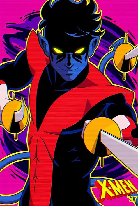 Kurt Wagner Wallpaper, X Men 97 Nightcrawler, Nightcrawler Xmen Comic, Nightcrawler Tattoo, Nightcrawler Wallpaper, X Men Cartoon, X Men Fanart, X Men Wallpaper, Nightcrawler Art