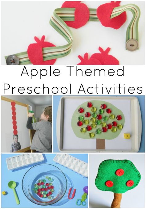 Looking for some apple themed activities for preschoolers? These activities cover fine motor skills, sensory play, counting and letter recognition! Preschool Apples, Apple Study, Apple Science Experiments, Apple Theme Activities, Apple Science, Preschool Apple Activities, Preschool Apple Theme, Kindergarten Homeschool Curriculum, Library Programming