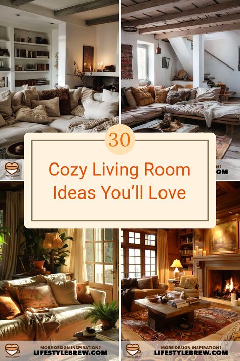 Discover 30 cozy living room ideas designed to create a warm and inviting atmosphere in your home. From comfortable furniture choices to stylish decor accents, these inspiring concepts cover various themes to suit different tastes and spaces. Whether you prefer a modern vibe or a rustic charm, this list offers practical tips and tricks to transform your living area into a perfect retreat Cozy Seating Area, Cozy Living Room Ideas, Winter Living Room, Cozy Living Room Design, Cozy Fall Bedroom, Cozy Family Rooms, Cozy Living Spaces, Comfortable Furniture, Stylish Living Room