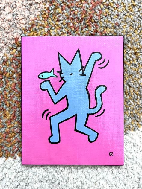 Posca Pen Painting, Paint Pen Art Ideas On Canvas, Posca Pens Art Ideas Easy, Posca Pens Art, Fineliner Art, Posca Marker, Posca Art, Easy Canvas, Canvas Paint