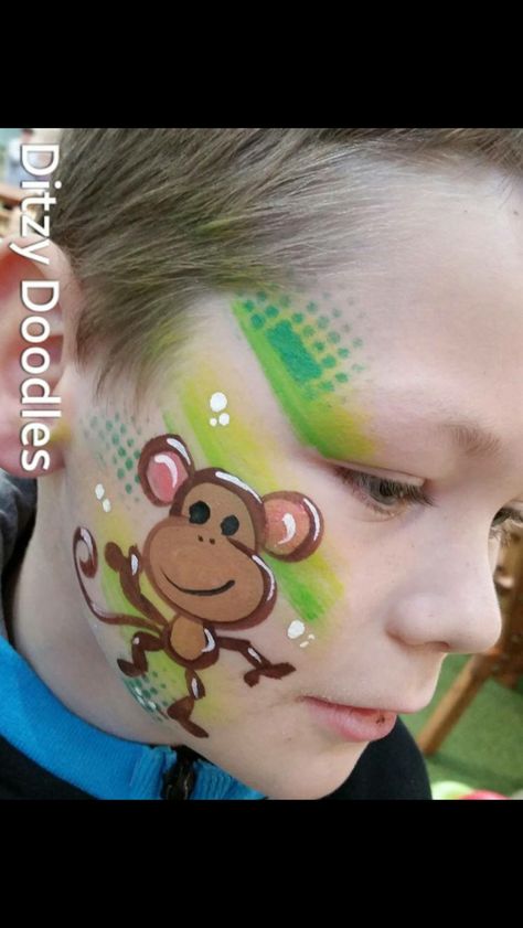 Monkey Makeup Women, Monkey Face Paint Easy, Jungle Animal Face Paint, Monkey Facepainting, Monkey Makeup, Monkey Face Paint, Easter Face Paint, Animal Face Paintings, Face Painting Tips