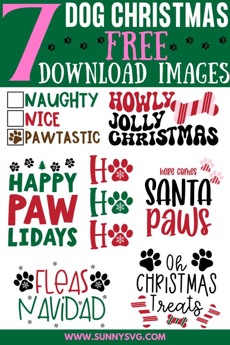 dog christmas svg free Dog Christmas Svg Free, Dog Svg Free Files For Cricut, Free Christmas Svgs, Christmas Svg Files Free, Cricket Joy Projects Craft Ideas, Merry Christmas Dog, Free Fonts For Cricut, Christmas Puns, Dog Thanksgiving