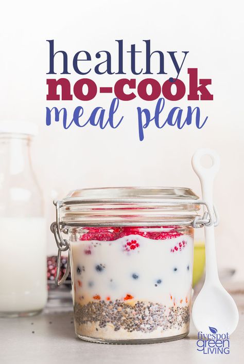 Healthy No-Cook Meal Plan No Cook Diet Meal Plan, No Cook Meal Plan, Healthy No Cook Meals, No Cook, Simple Meals, Fast Recipes, Pork Steak, Healthier Food, Lchf Diet