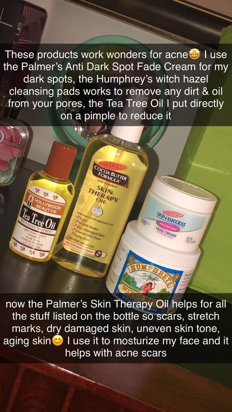 Witch Hazel Skin Care Routine, Skin Care Products For Dark Spots, Palmers Fade Cream, Witch Hazel Pads, Fade Cream Dark Spots, Skin Therapy Oil, Hygiene Hacks, Tea Tree Oil Uses, Tj Max