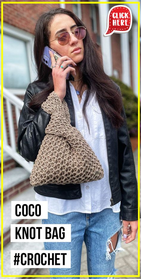 Raffia Knot Bag Crochet Pattern, Japanese Crochet Bag Free Pattern, Crochet Knot Bag Pattern Free, Crochet Crossover Bag, Small Bag Crochet Pattern, Crochet Knot Bag Pattern, Crochet Japanese Knot Bag Pattern Free, Crochet Small Bag Pattern Free, Easy Crochet Purse Pattern Free