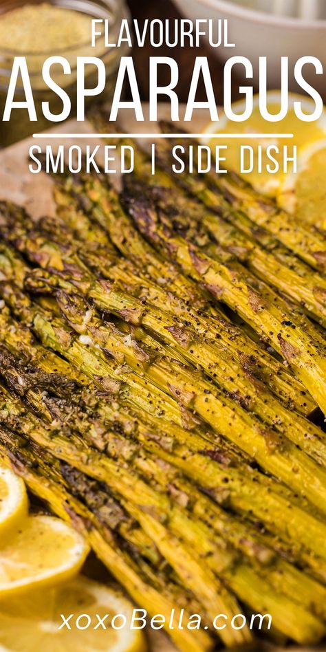 Asparagus On The Smoker, Smoked Broccoli In Smoker, Smoker Recipes Vegetables, Smoker Vegetable Recipes, Smoked Asparagus In Smoker, Smoked Vegetables In Smoker, Smoker Sides Dishes, Smoker Cooking Times, Smoked Asparagus