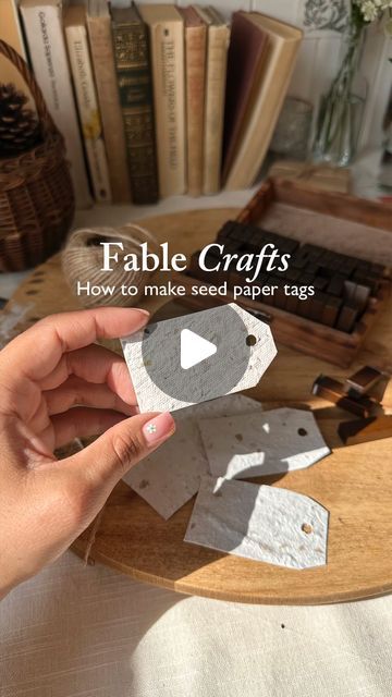 Fable England on Instagram: "How to make seed paper! This is a super simple craft that you can do without needing any fancy equipment! Everything we used can be found around the home including the screen that is actually a kitchen utensil.
We love this waste free craft, once the tag has been used simply soak it in water and cover with a little soil and watch the seedlings grow! We used wildflower seeds that are native to our area.
The paper could be made into anything you like from greetings cards to business cards! 
Head over to our journal for a step-by-step guide 😊

#fablecrafts #papercrafts #papermaking #craftymums #craftersofinstragram #seedpaper #tutorial #crafttutorial #papermakingtutorial" How To Make Seed Paper For Planting, Homemade Seed Paper, Diy Seed Paper How To Make, Handmade Seed Paper, How To Make Seed Paper, Recycle Paper Crafts, Seed Paper Diy, Contact Paper Crafts, Fable England