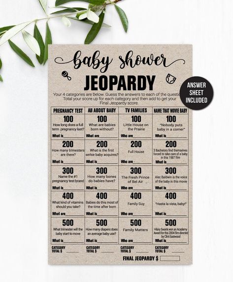 Bridal Shower Jeopardy, Bridal Jeopardy Game, Bridal Shower Trivia, Baby Shower Jeopardy, Baby Jeopardy, Bridal Jeopardy, Baby Shower Trivia, Baby Trivia, Family Feud Game