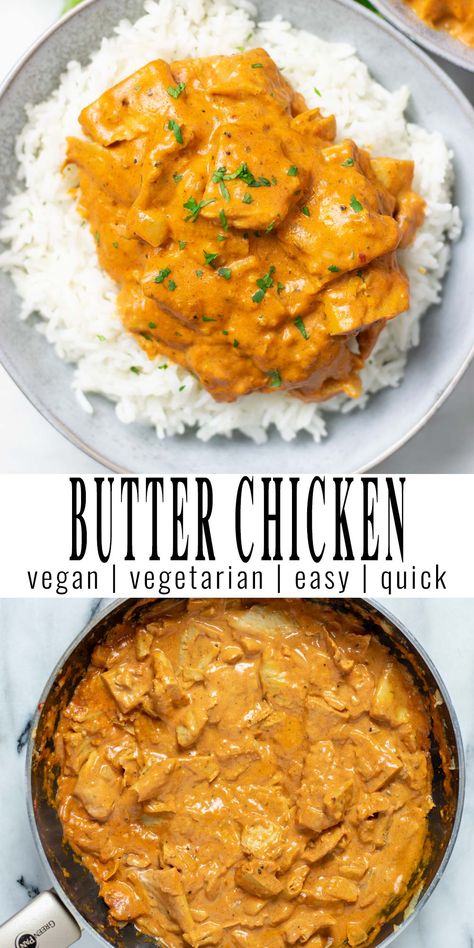 Vegetarian Butter Chicken, Asda Recipes, Vegan Butter Chicken, Vegan Curry Recipes, Curry Recipes Easy, Clean Eating Vegan, Vegan Easter, Vegetarian Chicken, Quick Vegan