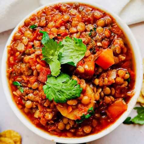 Cuban Lentil Soup, Vegan Lentil Soup, Cuban Cuisine, Vegan Lentil, Vegan Soups, Sauteed Vegetables, Vegetable Seasoning, Lentil Soup, Wheat Free