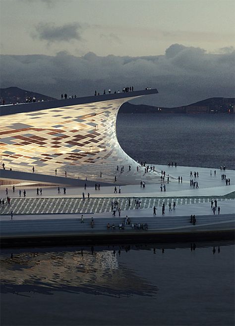 Snøhetta's Winning Design for the New Busan Opera House Korean City, Steel Architecture, Building Inspiration, House Gallery, S Korea, Santiago Calatrava, Frank Gehry, Amazing Buildings, Architecture Rendering