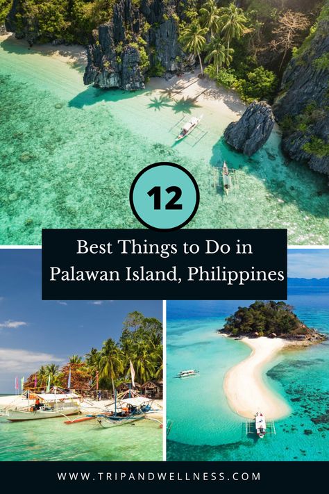 🌞 Planning your Palawan getaway? Explore these 12 top things to do in Palawan Island, Philippines! From island hopping to cave adventures, this list has it all. 🏖️🏞️ #PalawanTravel #PhilippinesVacation Palawan Philippines, Philippines Vacation, Palawan Island, Banaue, Famous Beaches, Boracay, Philippines Travel, Palawan, Island Hopping