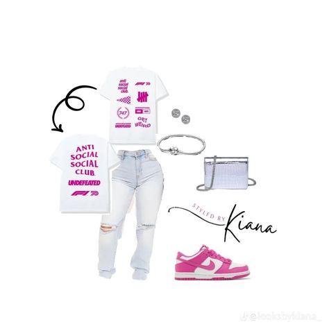 Active Fuchsia Dunks Outfit, Fuchsia Dunks Outfit, Active Fuchsia Dunks, Fuchsia Dunks, Pink Dunks, Dunks Outfit, Teen Swag Outfits, Cute Outfits With Jeans, Cute Birthday Outfits