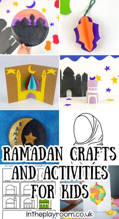 35+ Easy and Fun Ramadan Activities and Crafts for Children - In The Playroom Ramadan Kids Crafts, Ramadan Crafts For Preschoolers, Ramadan Decorations For Kids, Eid Activities For Kids, Eid Crafts For Kids, Ramadan Crafts For Kids, Eid Activities, Crafts For Children, Old Lanterns