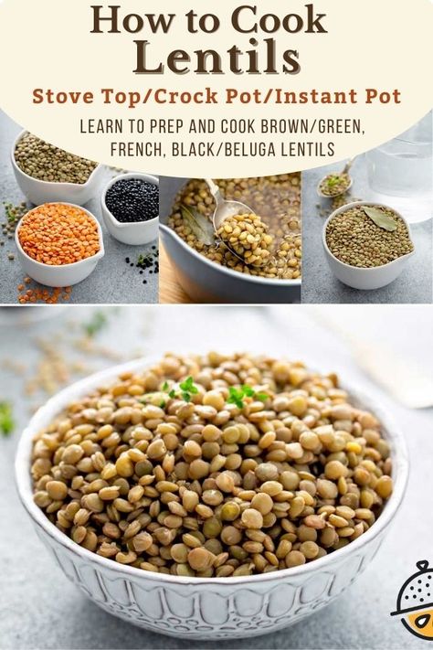 French Lentils Instant Pot, Cooking Lentils In Instant Pot, Best Way To Cook Lentils, How To Cook Lentils In Instant Pot, What To Make With Red Lentils, Brown Lentils Instant Pot, How To Cook Dry Lentils, Lentils Recipe Crockpot, Crockpot Lentils Easy