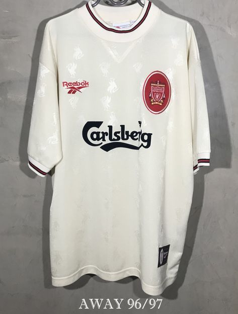 Liverpool football shirt 1996 - 1997 sponsored by Carlsberg Alan Hansen, Liverpool Retro, Old Football Shirts, Camisa Liverpool, Jersey Football, Vintage Reebok, Liverpool Football, T Shirt Photo, Vintage Football