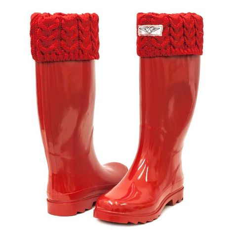 Gift Ideas for Women - Top 5 gifts for the ladies! Red Boots Women, Floral Rain Boots, Short Rain Boots, Womens Rain Boots, Rubber Boot, Red Boots, Rubber Boots, Brown Leather Boots, Red Fire