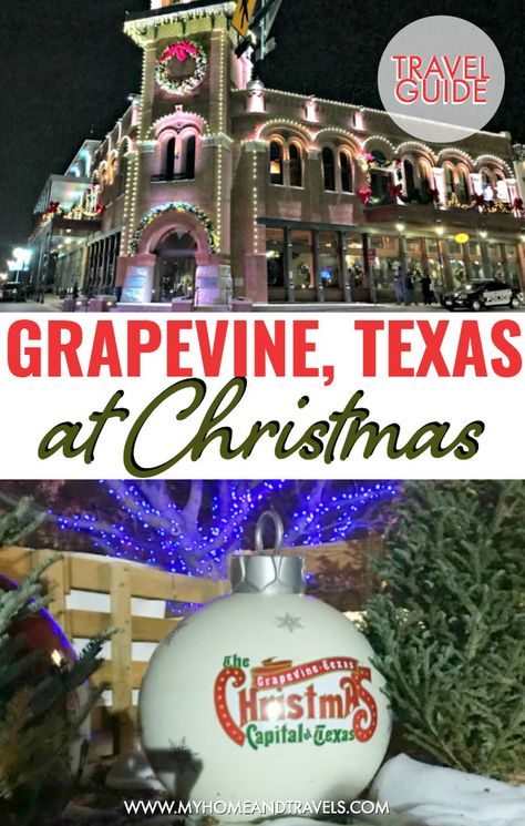 One of my favorite places that we’ve been able to visit during the holiday time is Grapevine, Texas. It’s seriously a city that loves Christmas! In fact, it’s the Christmas Capital of Texas!  If you’ve been wanting to visit someplace new and exciting this Christmas season, here’s why you should visit Grapevine, Texas during Christmas. #GrapevineTexas #ChristmasinTexas Christmas In Dallas Texas, Things To Do In Grapevine Texas, Grapevine Tx Christmas, Grapevine Texas Christmas, Christmas In Texas, Dallas Christmas, Dallas Activities, Christmas Towns, Grapevine Christmas