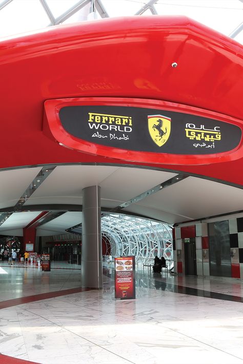 RSM Design completed environmental graphic design and wayfinding signage design for Ferrari World Abu Dhabi. Minimalist Things, Sheik Zayed, Rsm Design, Abu Dhabi City, Dubai Location, Ferrari World Abu Dhabi, 2025 Moodboard, Emirates Palace, Abu Dhabi Travel