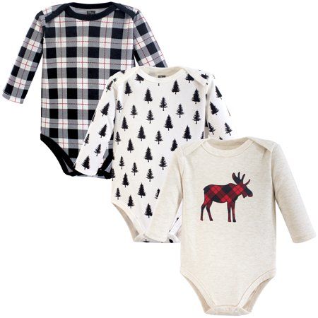 Woodland Whimsy, Essentials Set, Bodysuit White, Infant Boy, One Piece Clothing, Hudson Baby, Future Family, Black Tree, Baby Christmas