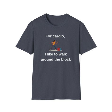 Funny Walking Shirt, Women, Walking Around the Block Pun,  Walking Tee, Exercise Shirt, Fitness Top, for her, funny cardio Daily Walks, Fitness Top, The Block, Shirt Women, Workout Tops, Festival Season, Crew Neckline, Workout Shirts, Halloween Shopping