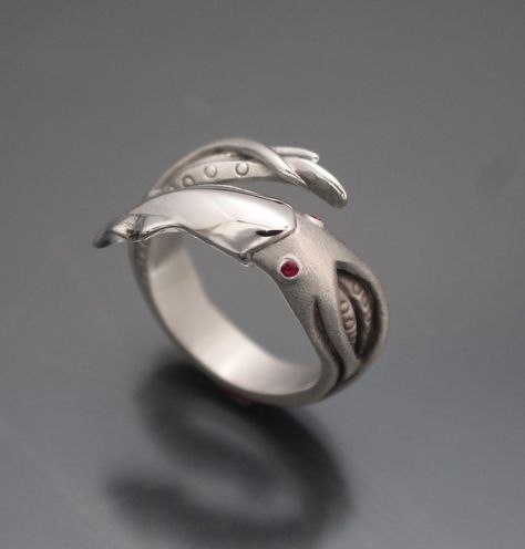 Squid Rings, Gem Eyes, Silver Coin Ring, Silver Leaf Ring, Dragon Ring, Diamond Eyes, Animal Rings, Coin Ring, Leaf Ring