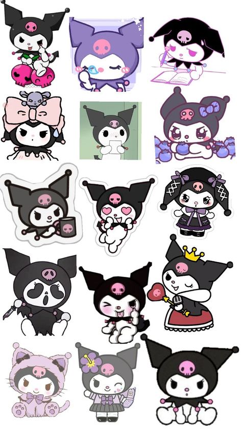 Kuromi Journal Stickers Printable, Kuromi Aesthetic Stickers, Cute Kuromi Stickers, Kuromi Stickers Printable, Kurumi Stickers Printable, Kuromi Stickers Png, Kurumi Sticker, Sanrio Stickers Printable Kuromi, Kuromi Wallpaper