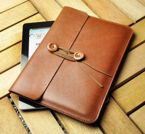 Leather ipad Air case Leather Tablet Sleeve, Ipad Case Pattern, Ipad Mini Accessories, Stylish Leather Bags, Apple Ipad Accessories, Leather Laptop Sleeve, Leather Ipad Case, Ipad Air Case, Ipad Accessories