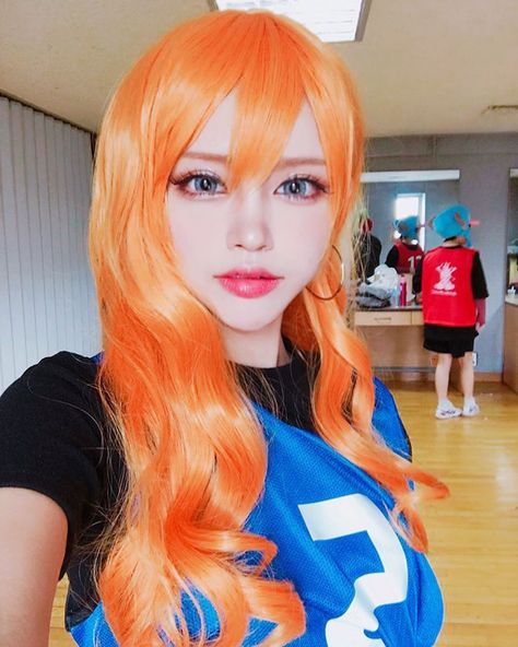 Nami Cosplay Makeup, Cosplay Nami, Nami Cosplay, Cosplay Inspo, Haim, Nami One Piece, Cosplay Makeup, Orange Hair, Cosplay Dress