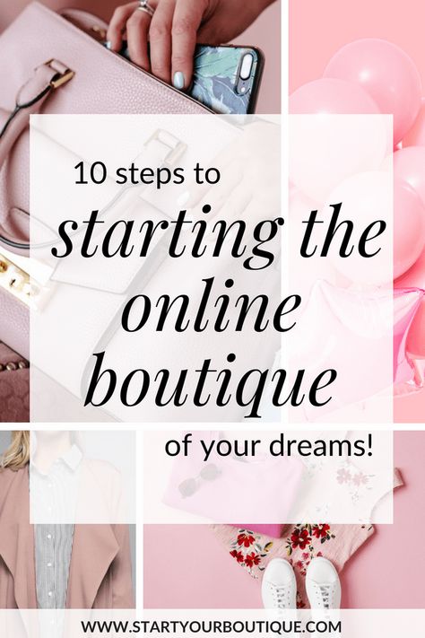 How to start an online boutique in just 10 steps. Click through to get a "starting an online boutique" checklist with 10 essential steps on how to start a clothing boutique and find wholesale boutique clothes. How To Start Selling Clothes Online, Boutique Checklist, Online Boutique Ideas, Boutique Photoshoot, Start An Online Boutique, Online Boutique Business, Starting An Online Boutique, Boutique Names, Launch Checklist