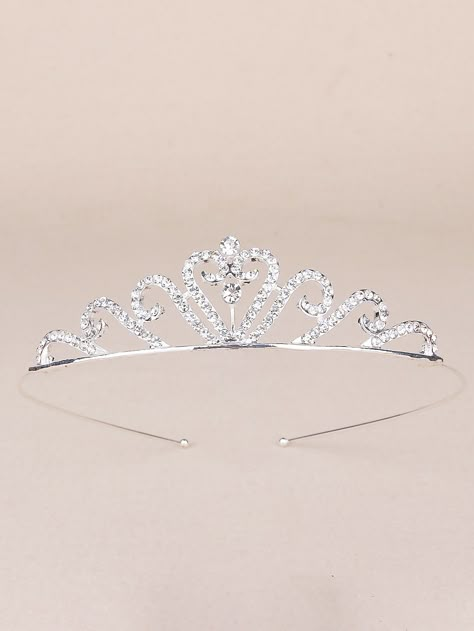 Silver Glamorous   Zinc Alloy   Embellished   Weddings & Events Party Tiara, Bridal Headwear, Silver Tiara, Bride Headband, Crown Hair, Face Jewellery, Rhinestone Crown, Bride Hair Accessories, Crystal Tiaras