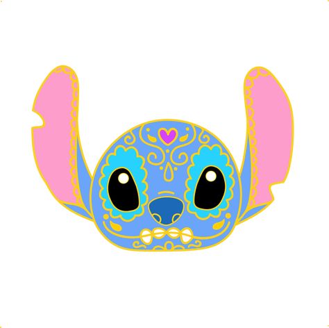 Pastel Stitch, Skull Transparent, Stitch Kawaii, Skull Pin, Images Disney, Sugar Skull Art, Stitch And Angel, Cute Stitch, Cricut Craft Room