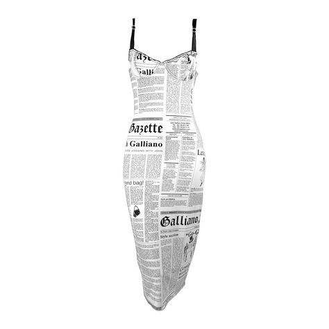 Dior Newspaper, John Galliano Newspaper, Paper Outfits, News Paper Print, Galliano Newspaper, Newspaper Print Dress, Newspaper Fashion, Galliano Dior, Christian Dior Dress